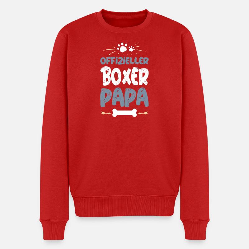 Offizieller Boxer Papa Shirt - Männer Premium Bio Pullover - Rot