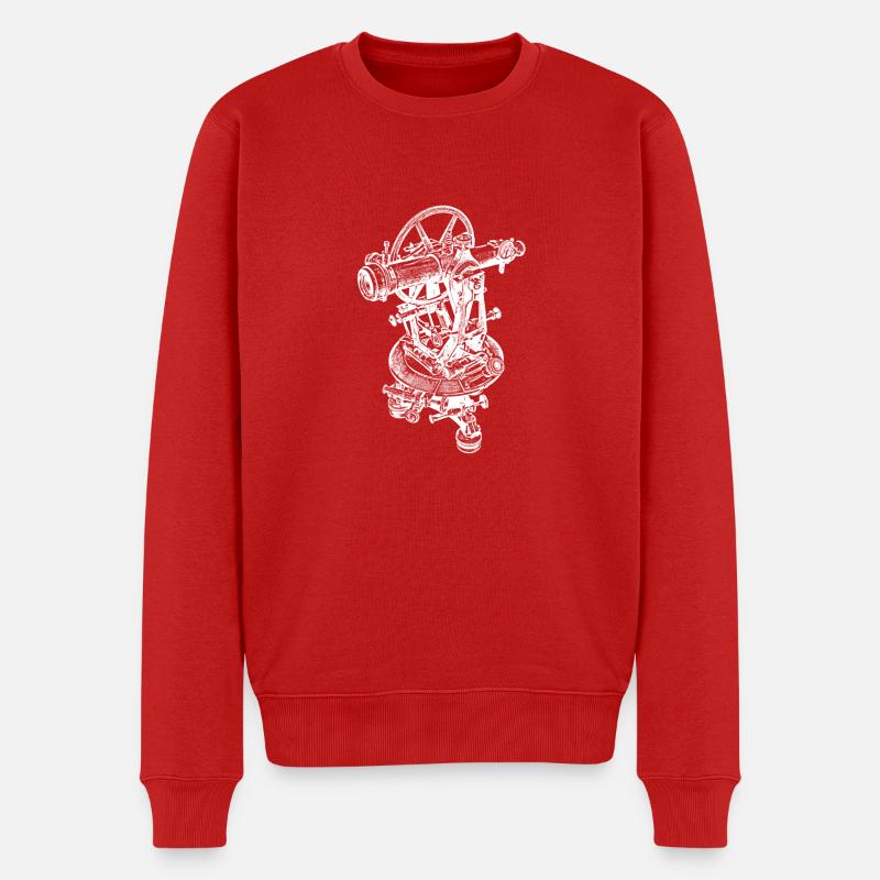 Theodolit 3 W - Männer Premium Bio Pullover - Rot
