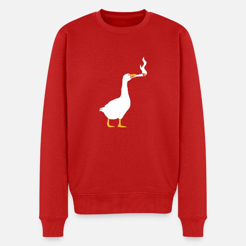 Joint Weed Gans - Männer Premium Bio Pullover - Rot