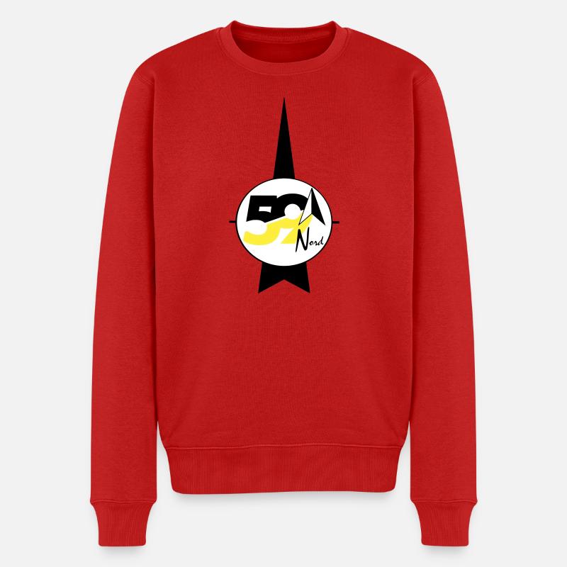 59 Nord-Logo - Männer Premium Bio Pullover - Rot