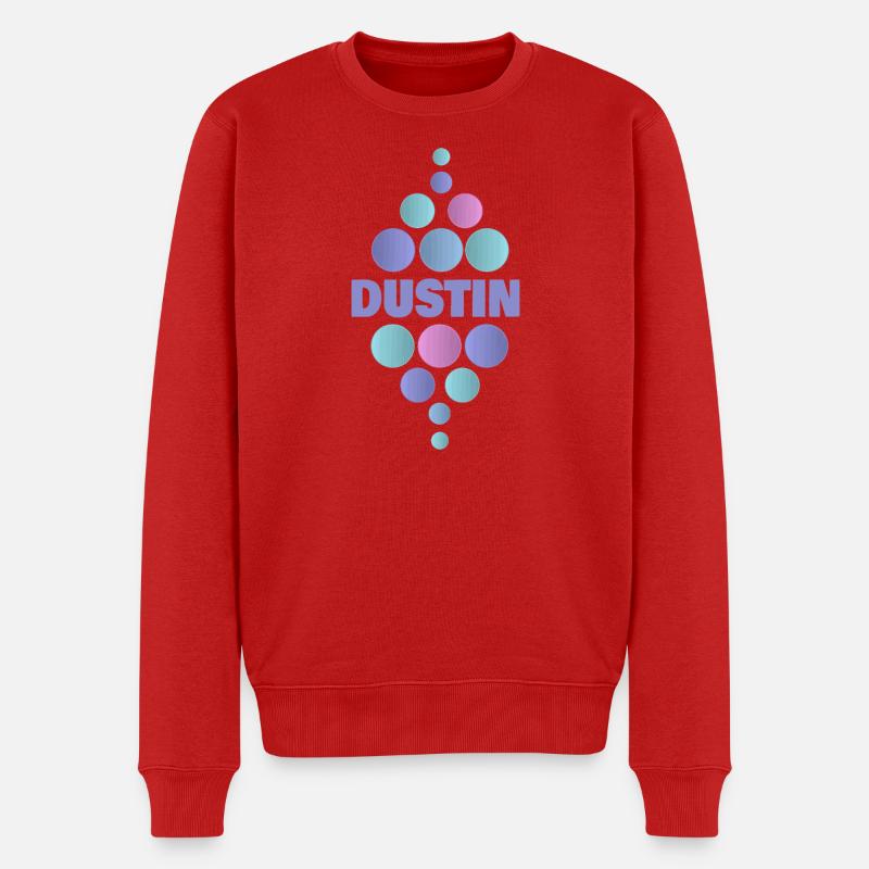 Dustin als Vorname - Männer Premium Bio Pullover - Rot