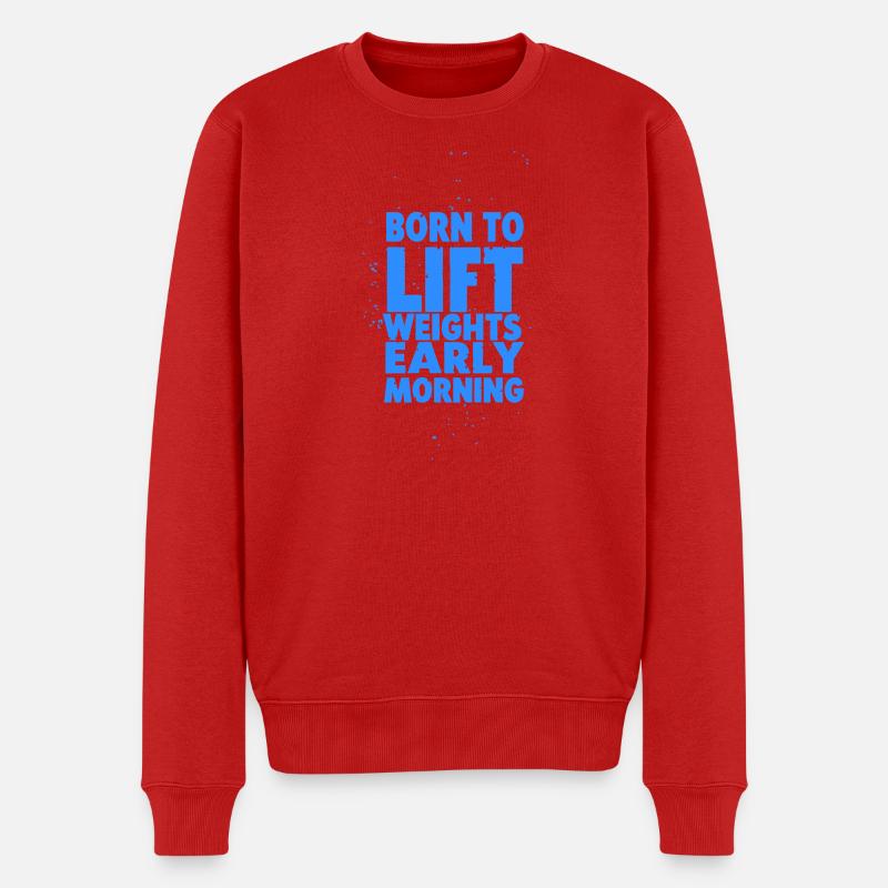 Born to lift - Männer Premium Bio Pullover - Rot