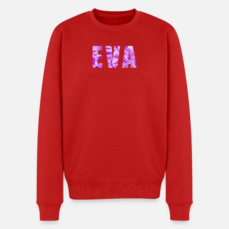 V violet vortex design abstrait - Pull Premium bio Homme - rouge