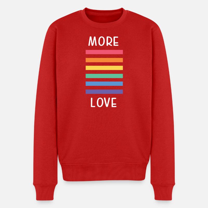 LGBT-Pride-Monat – Mehr Liebe - Männer Premium Bio Pullover - Rot