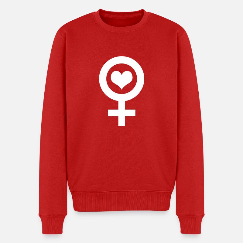 Venus-Liebe - Männer Premium Bio Pullover - Rot