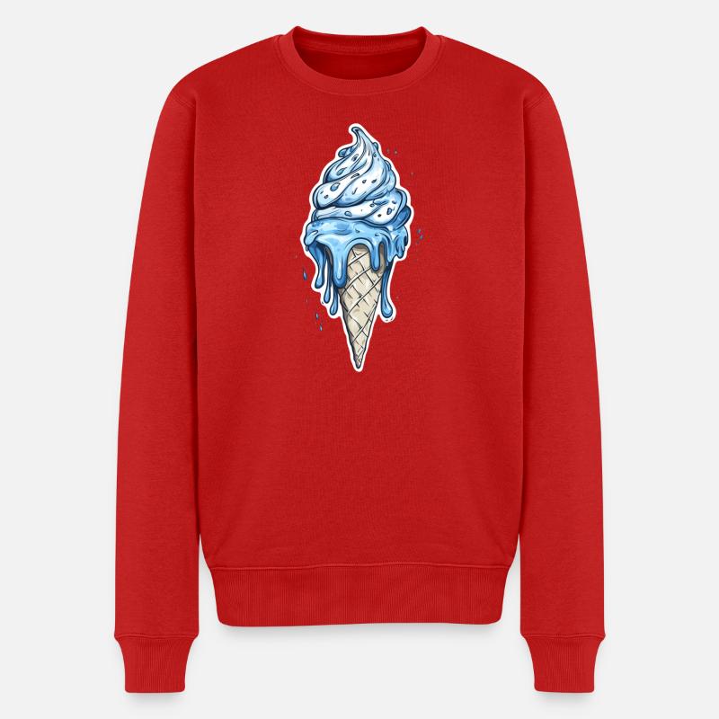 Eiscreme Eis - Männer Premium Bio Pullover - Rot