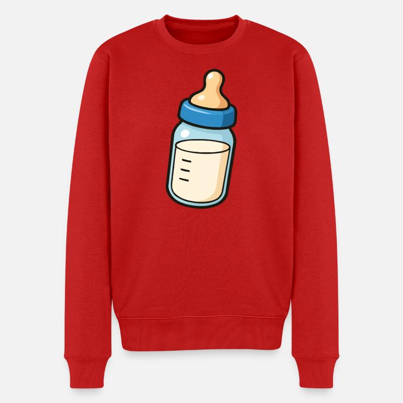  Babyflasche - Männer Premium Bio Pullover - Rot