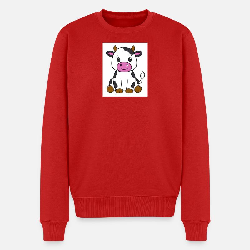 Vache - Pull Premium bio Homme - rouge