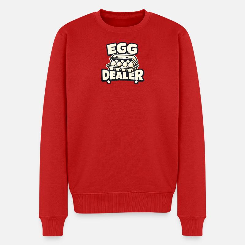 Marchand d’œufs - Éleveur de poulets - Pull Premium bio Homme - rouge