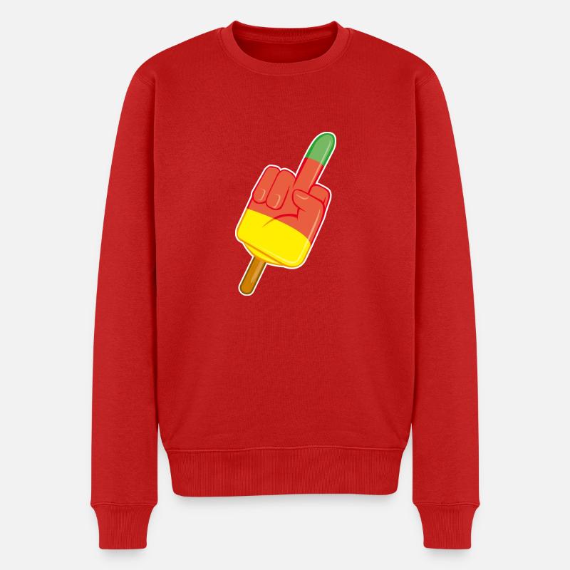 stinkefinger - Männer Premium Bio Pullover - Rot
