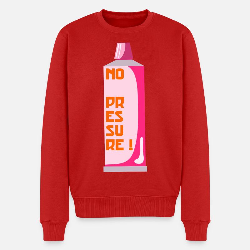 Pas de pression - Pull Premium bio Homme - rouge