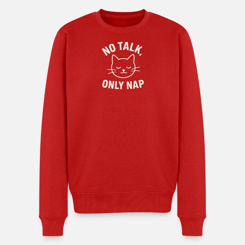 Nap – Katze - Männer Premium Bio Pullover - Rot