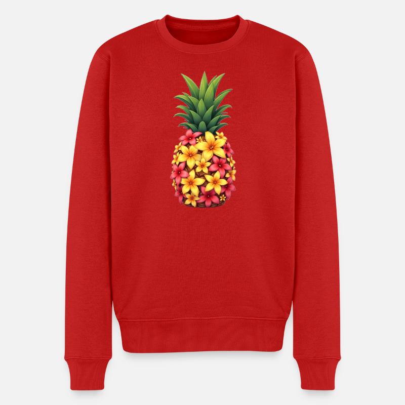 Ananas - Männer Premium Bio Pullover - Rot