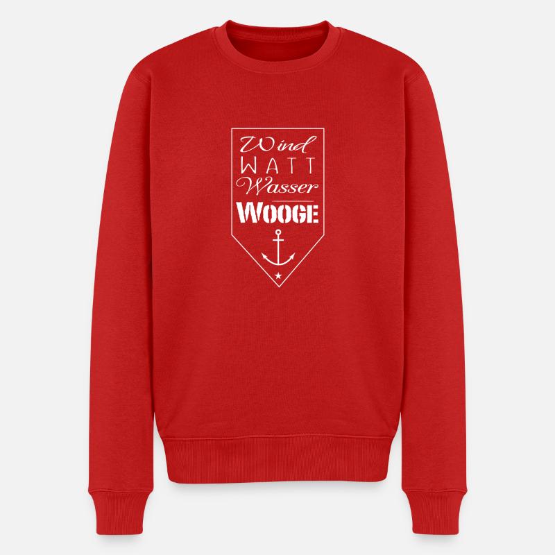 Wangerooge - Männer Premium Bio Pullover - Rot