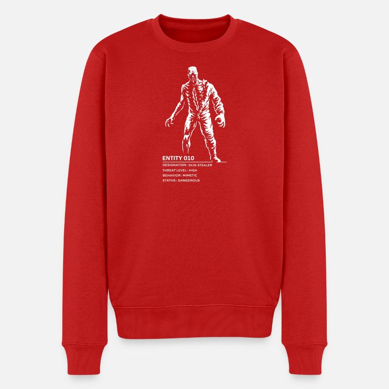 Backrooms Entité 010 blanche - Pull Premium bio Homme - rouge