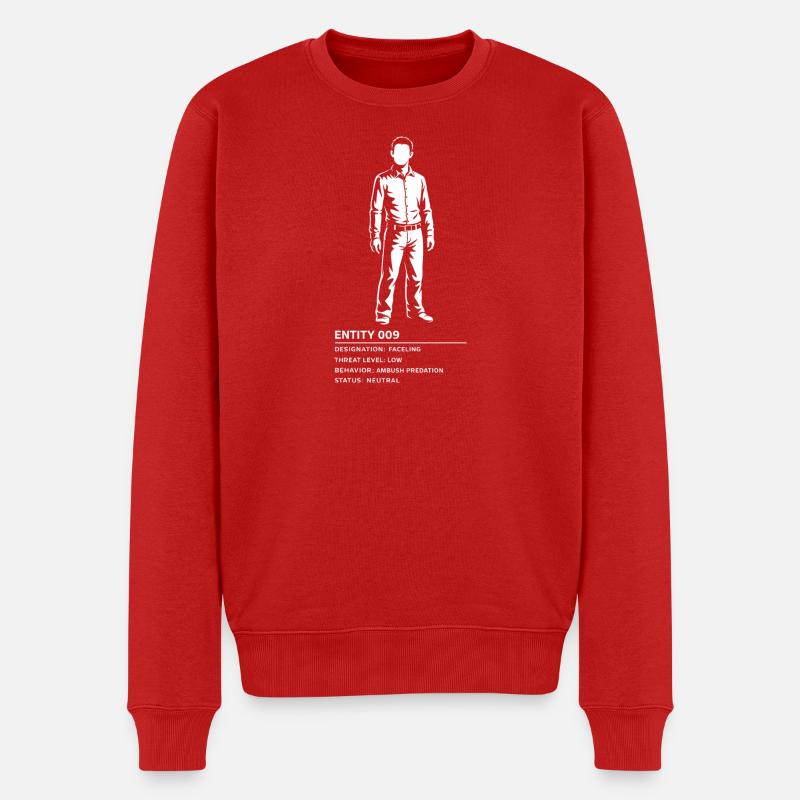 Backrooms Entity 9 white - Männer Premium Bio Pullover - Rot