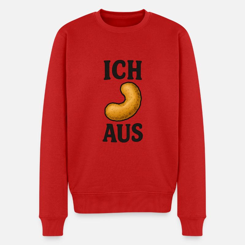 Ich Flip Aus Erdnuss Flips Spruch - Männer Premium Bio Pullover - Rot