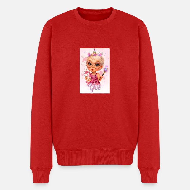 YVI - Männer Premium Bio Pullover - Rot