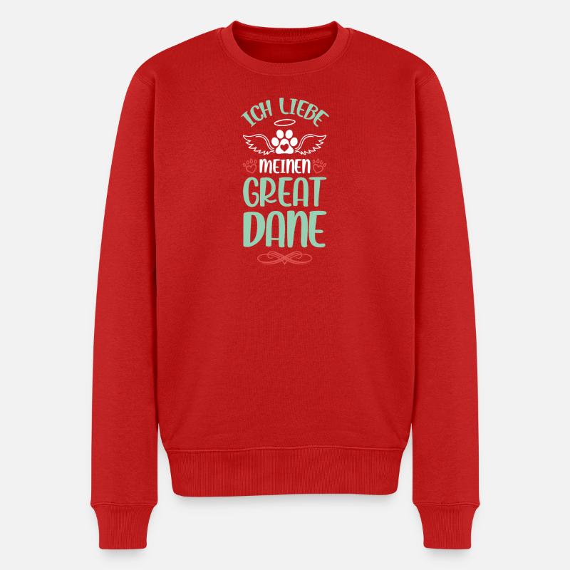J’adore mon Dogue allemand - Pull Premium bio Homme - rouge