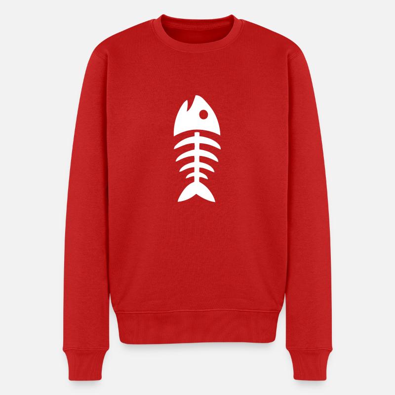 Herringbone - Pull Premium bio Homme - rouge