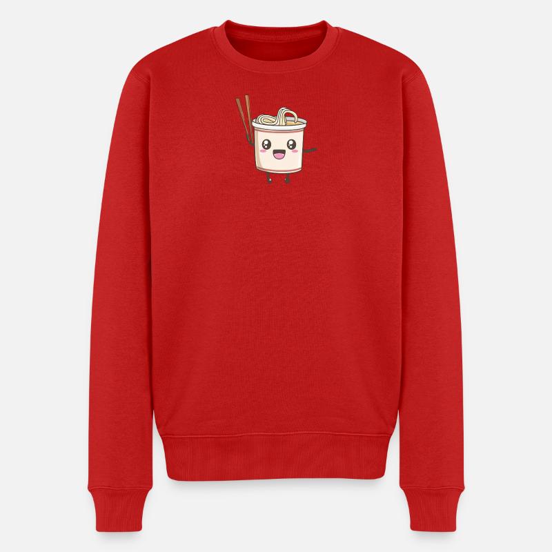 Conception de nouilles instantanée mignonne - Pull Premium bio Homme - rouge