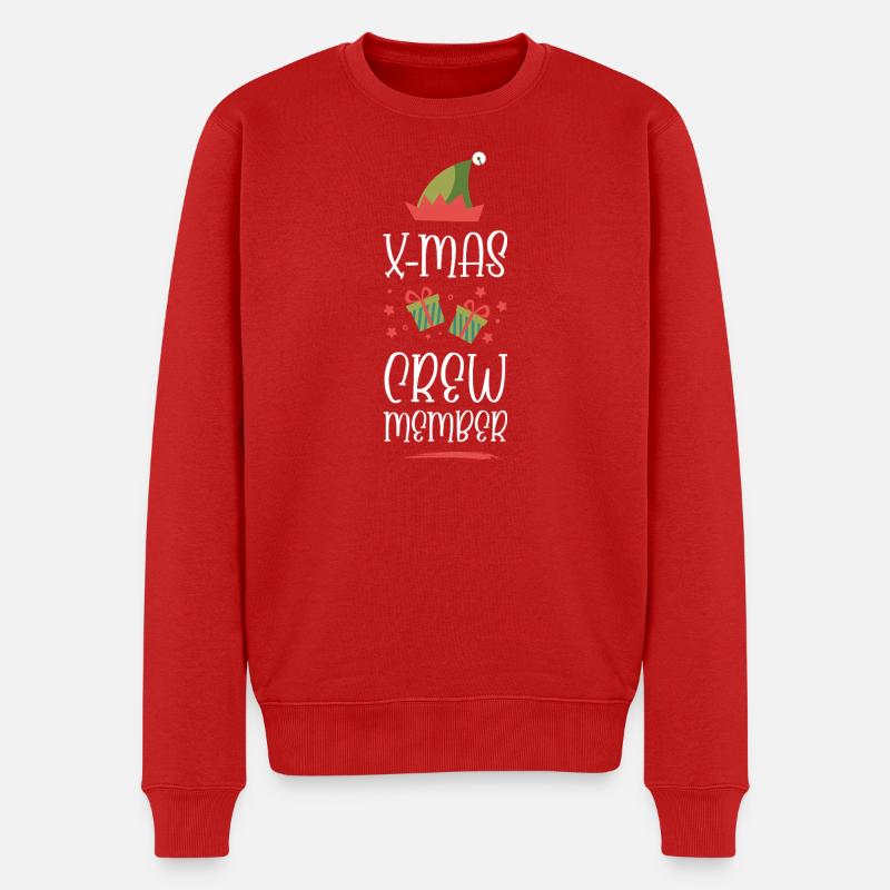 X-Mas Crew Mitglied - Männer Premium Bio Pullover - Rot