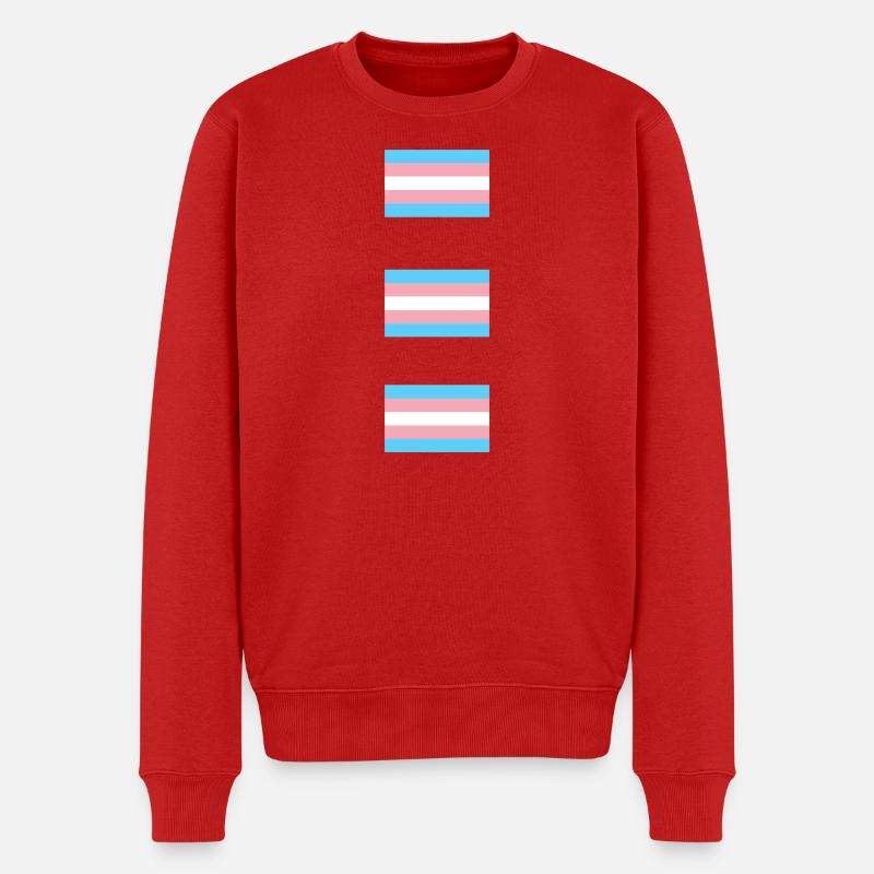 Drapeaux de la Fierté Trans - Pull Premium bio Homme - rouge