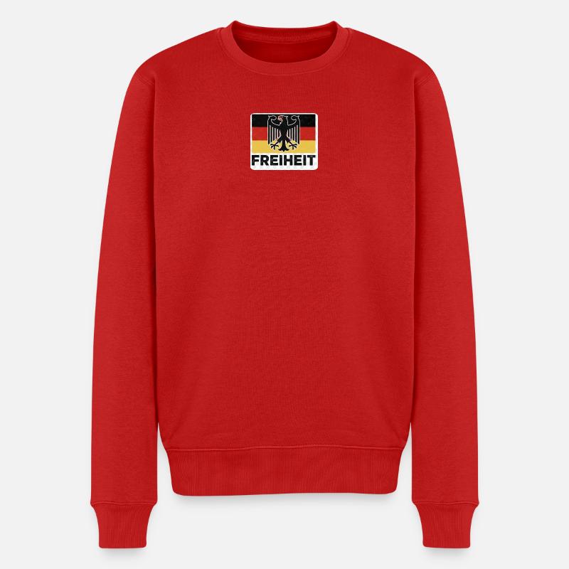 Drapeau de la Liberté avec aigle - Pull Premium bio Homme - rouge