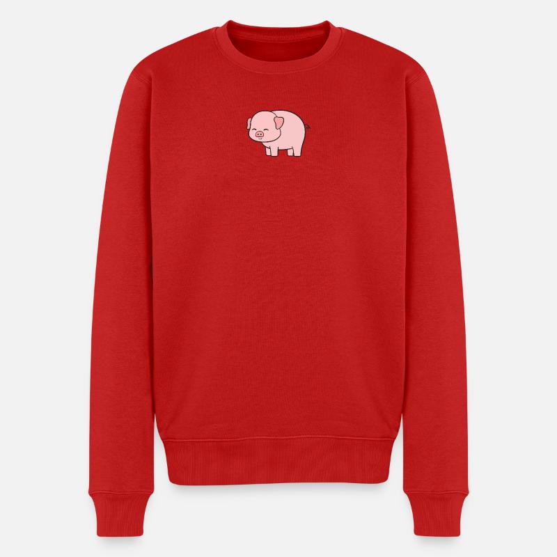 Cochons Cochons - Pull Premium bio Homme - rouge
