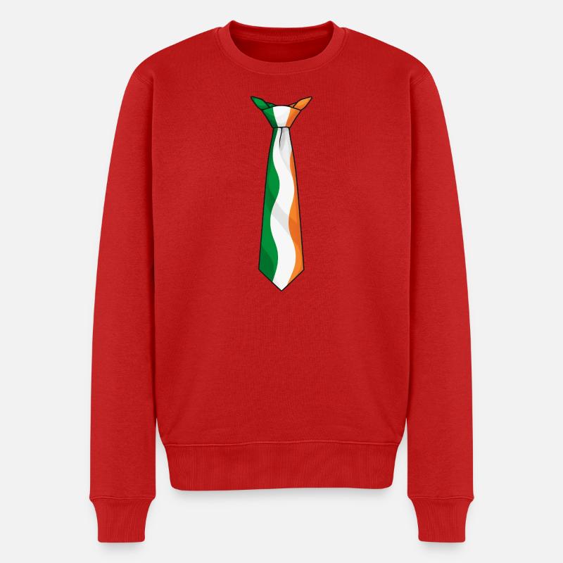 Ireland Tie – Flaggendesign - Männer Premium Bio Pullover - Rot