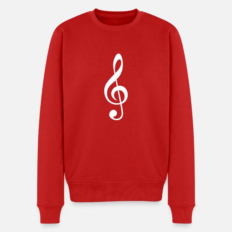 Cle de Sol weiß - Männer Premium Bio Pullover - Rot