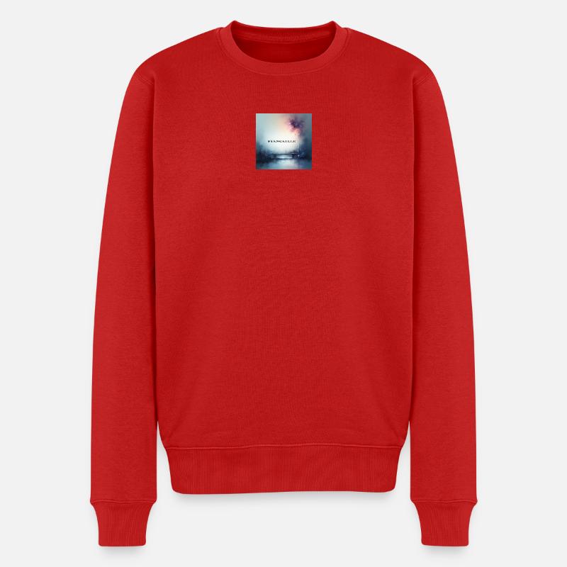 Flançaille Brume Crépuscule - Männer Premium Bio Pullover - Rot