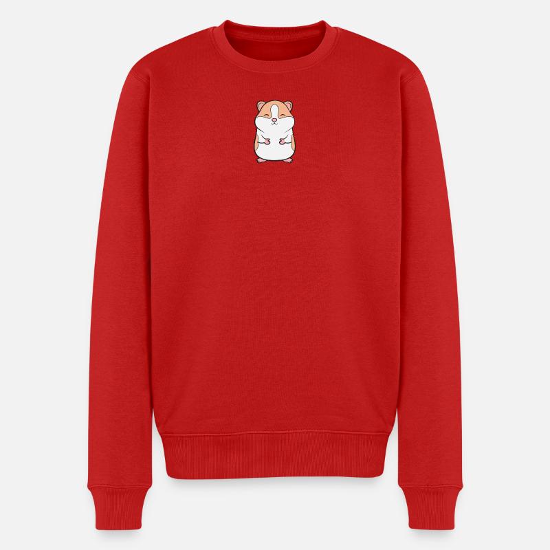 Hamster - Männer Premium Bio Pullover - Rot