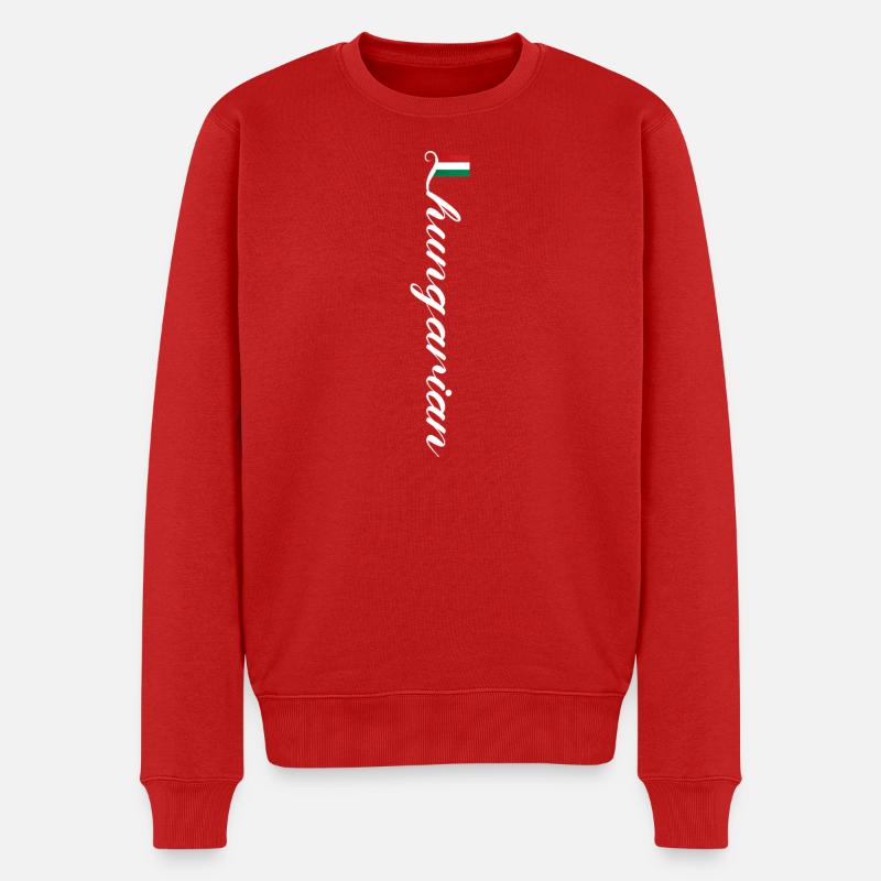 Ungarn - Männer Premium Bio Pullover - Rot