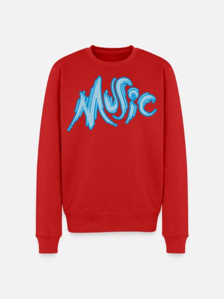 Music - Männer Premium Bio Pullover - Rot