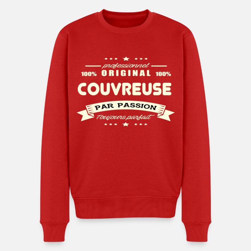 Couvreuse Original - Pull Premium bio Homme - rouge