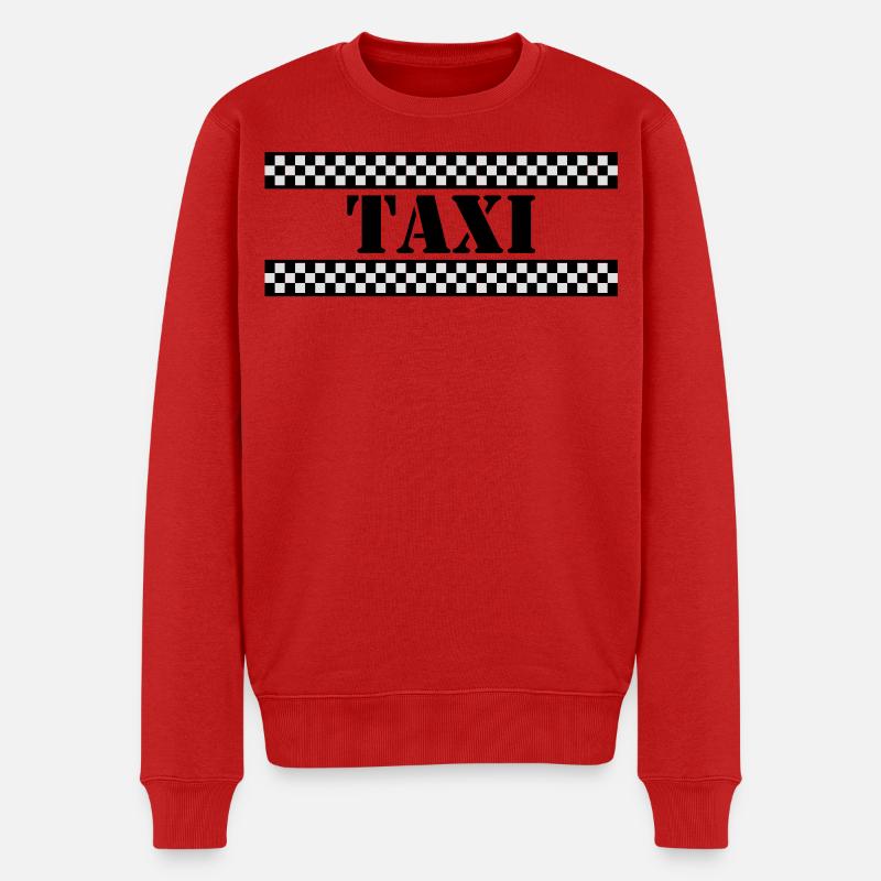 NY Taxi - Männer Premium Bio Pullover - Rot