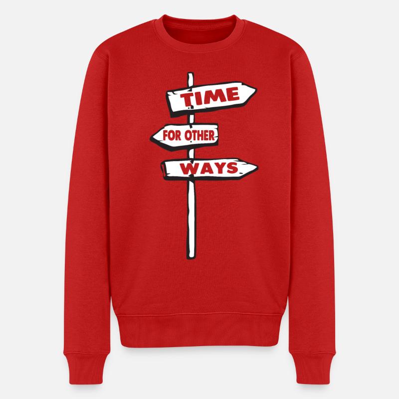 Time for other ways - Männer Premium Bio Pullover - Rot