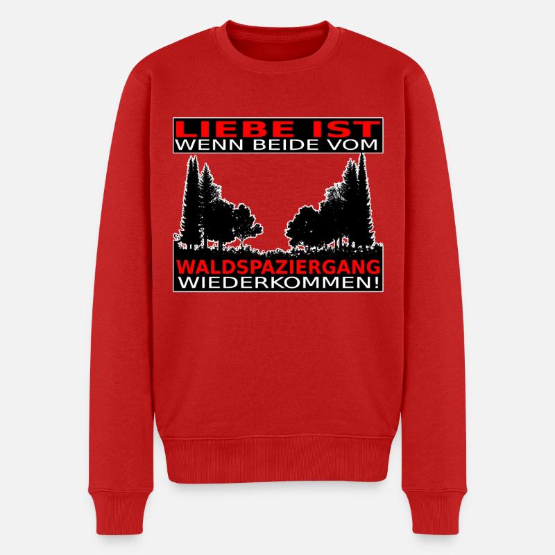 LIEBE IST - Männer Premium Bio Pullover - Rot