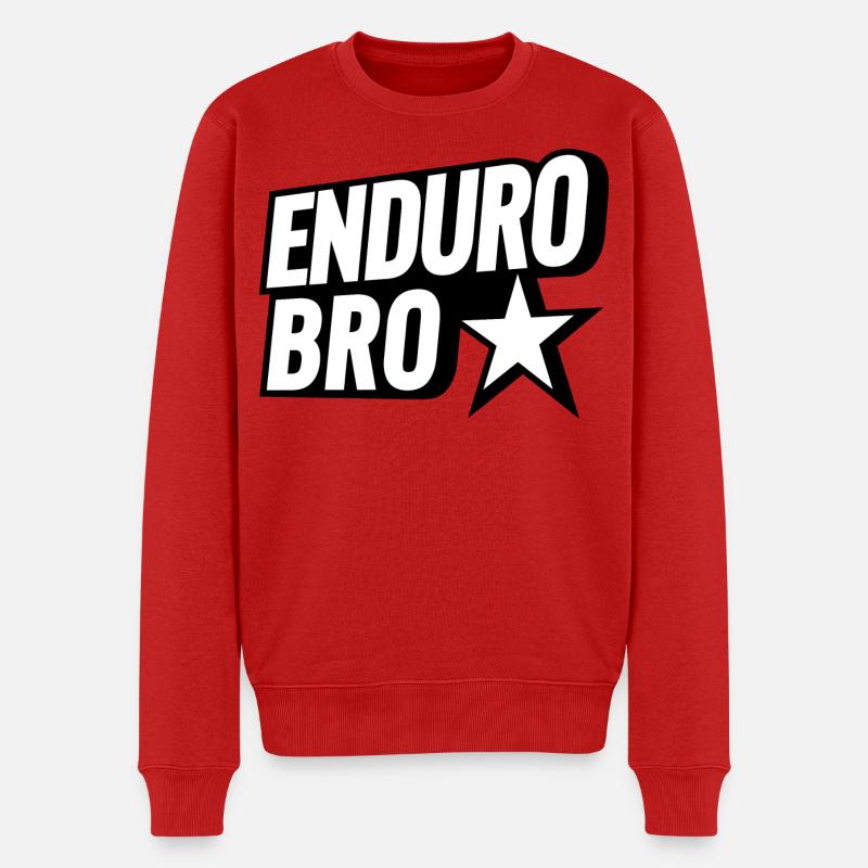 Enduro Bro MTB Team - Männer Premium Bio Pullover - Rot