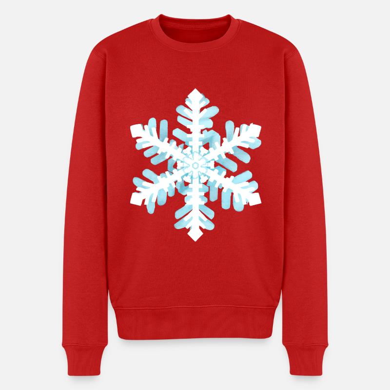 Schneestern - Männer Premium Bio Pullover - Rot