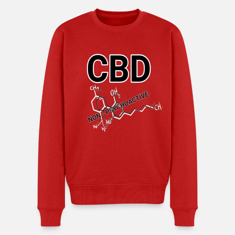 CBD - Pull Premium bio Homme - rouge