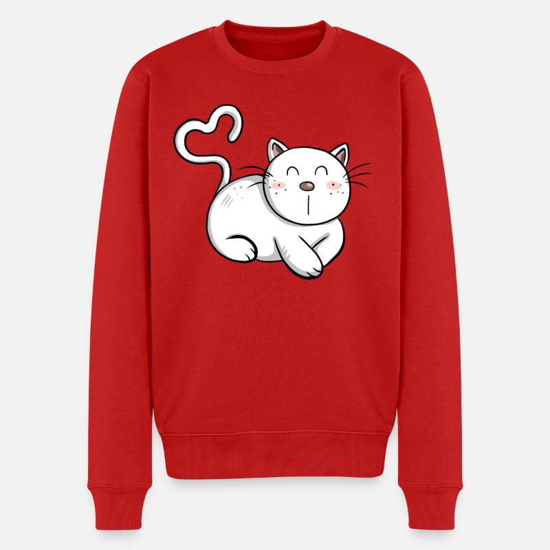 Cat Love I Chat Lover Gift I Chat Comic - Pull Premium bio Homme - rouge