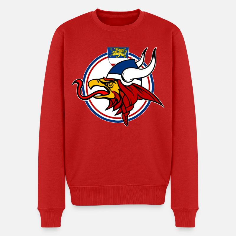 Wikinger-Greif Rostock - Männer Premium Bio Pullover - Rot