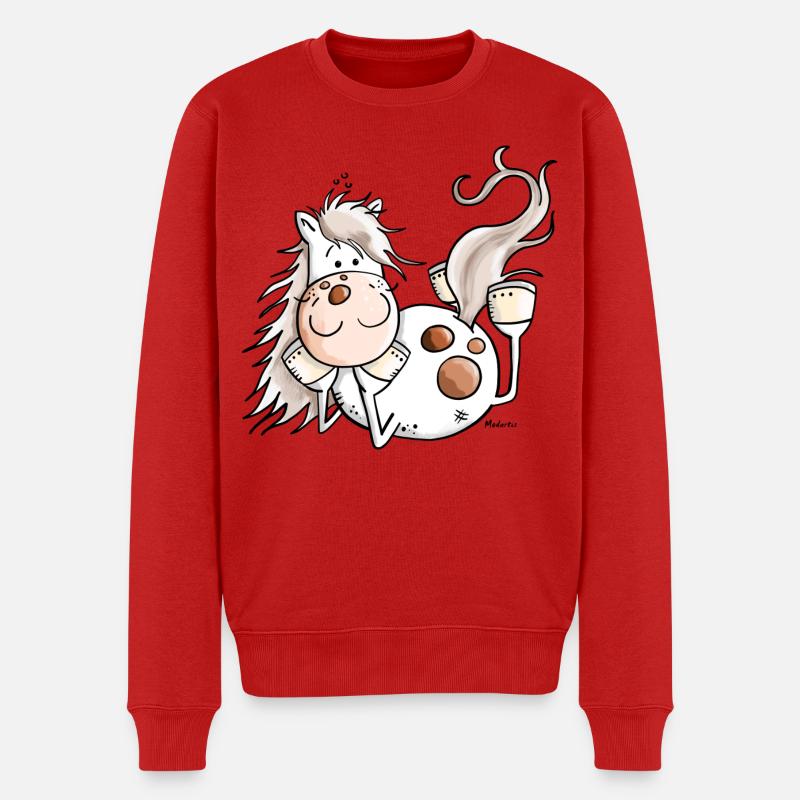 Mignon Cheval - Pull Premium bio Homme - rouge