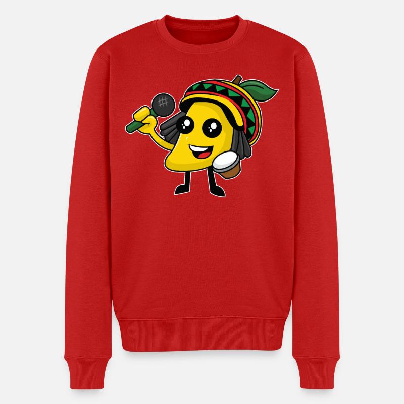Jamaikanische Karaoke - Männer Premium Bio Pullover - Rot