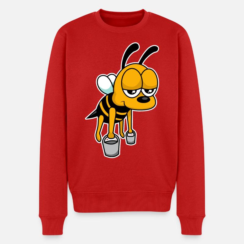 Arbeits-Biene - Männer Premium Bio Pullover - Rot