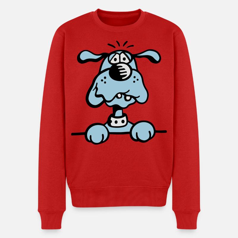 Knuffiges Hündchen - Männer Premium Bio Pullover - Rot