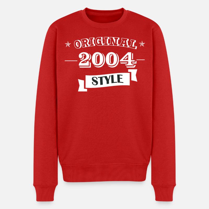 Original 2004 Style - Männer Premium Bio Pullover - Rot