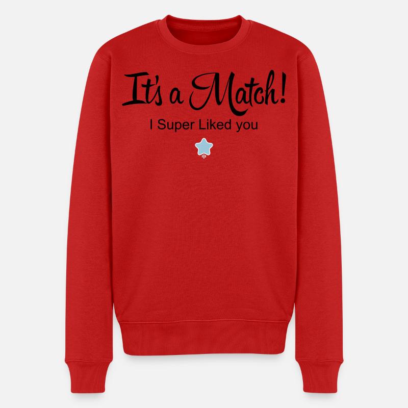 Es ist ein Match! - Männer Premium Bio Pullover - Rot